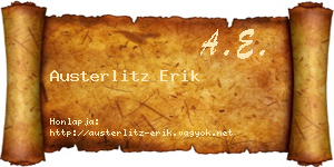 Austerlitz Erik névjegykártya